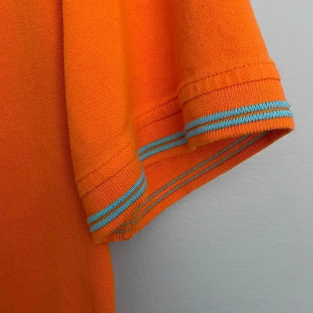 Robert Graham Clock Tower Classic Fit Polo size Small Orange